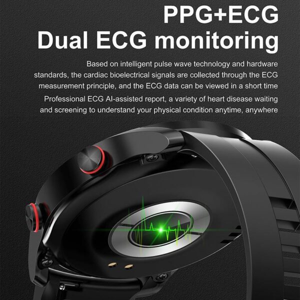 HW20 Smart Watch ECG+PPG Business Stainless Steel Strap 1.46 Large Screen Bluetooth Call Smart Watch - Image 4