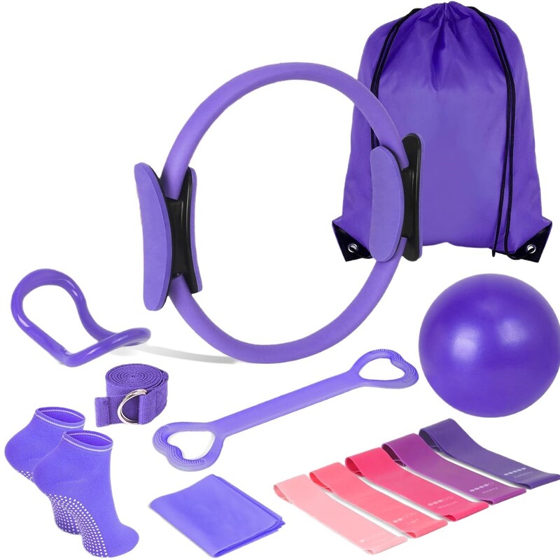 13 - Piece Pilates Kit for Home Workouts: Pilates Ring, Ball, Resistance Bands & More - Ideal for Home Pilates - Image 7