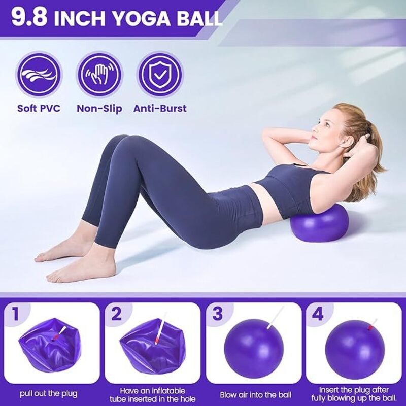13 - Piece Pilates Kit for Home Workouts: Pilates Ring, Ball, Resistance Bands & More - Ideal for Home Pilates - Image 3