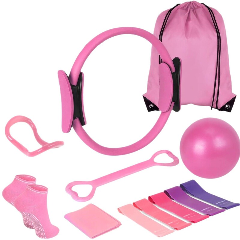 13 - Piece Pilates Kit for Home Workouts: Pilates Ring, Ball, Resistance Bands & More - Ideal for Home Pilates - Image 8