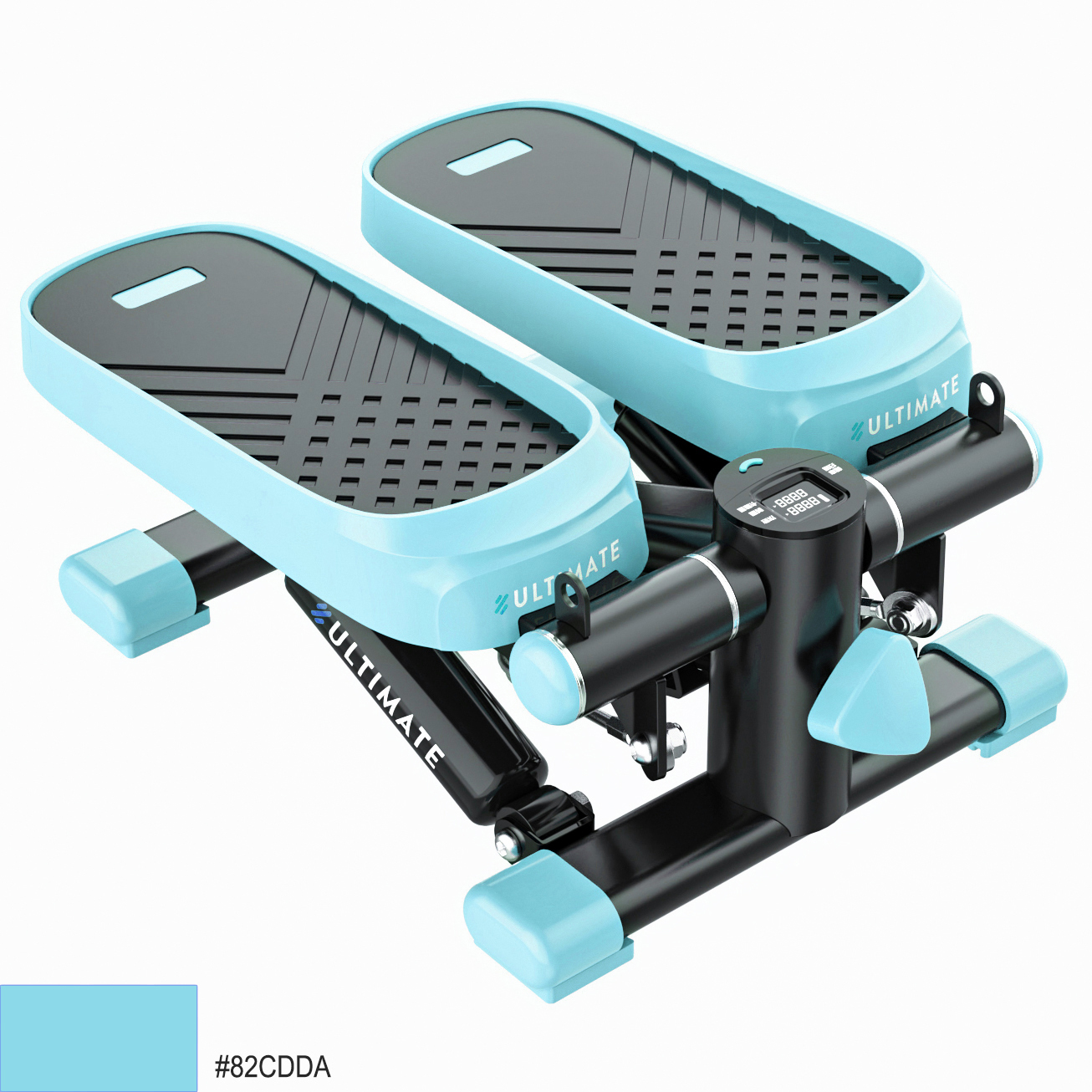 Home Office Exercise 330LBS Capacity Mini Stepper with Resistance Bands and LCD Monitor ,blue - Image 4