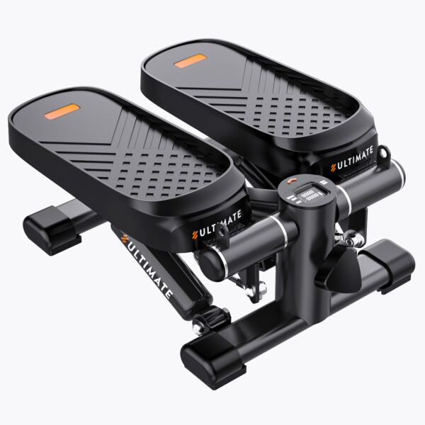 Home Office Exercise 330LBS Capacity Mini Stepper with Resistance Bands and LCD Monitor - Image 3